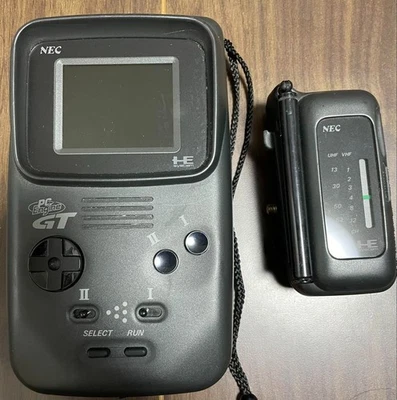 PC Engine GT Console Black TV tuner USED Japan Free Shipping Very Good Condition - Image 1 of 4