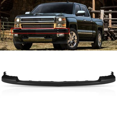 Front Upper Bumper Cover Textured Black Fits 2014 2015 Chevrolet Silverado 1500 - Image 1 of 4