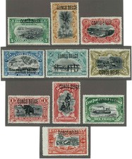 BELGISCH-KONGO 1/10(**)= CONGO BELGE Yvert/OCB 40/9 = BELGIAN CONGO Scott #31/40