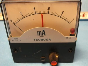 TSURUGA NRP-83H DC 0-1mA Ampermeter - Picture 1 of 4