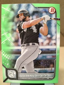 2022 Bowman Neon Green #37 Jose Abreu Chicago White Sox /399 - Picture 1 of 2