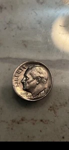 1985 P Dime Broad Struck Off Center Obverse Wide Rim W/Reverse Errors - Picture 1 of 4