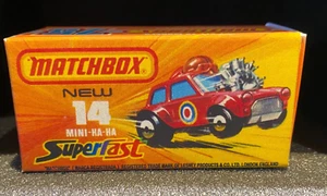 Matchbox Superfast No 14 MINI HA-HA Repro J style Empty Box - Picture 1 of 1
