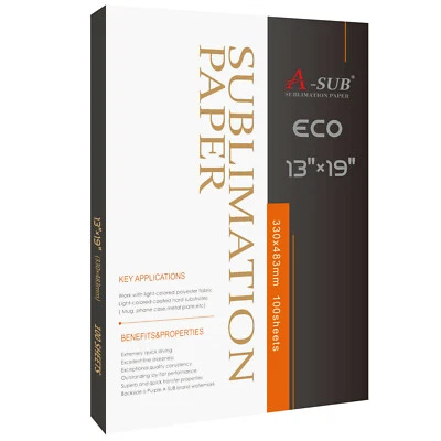 A-SUB Sublimation Paper 13x19 125g Inkjet Heat Transfer 100 Sheet Christmas Gift