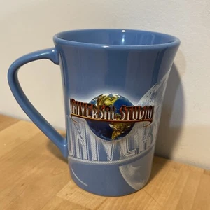 Universal Studios Orlando Blue 2009 Raised Planet Logo Ceramic Coffee Mug Cup - Picture 1 of 12