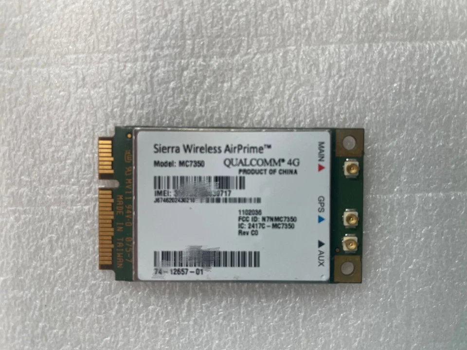 Sierra Wireless AirPrime MC7350 4G LTE GPS WWAN Mobile brandband Module card - Image 1 of 1