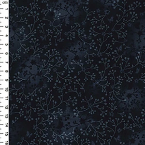 Cotton Blender Fabric - Black Floral Butterfly - Craft Fabric Material Metre - Picture 1 of 5