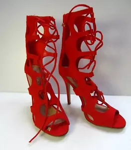 Breckelles Schuh Sandalen Größe 9 B Gladiator rot Stroppy offene Zehenpartie B04 - Bild 1 von 12