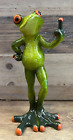 Cheeky Frog Resin Statue - 6" x 3" - Flipping the Bird Humor"