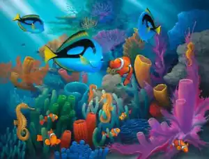 Undersea Accent & Decor Tile David Miller Sea Life Fish Art DMA2011AT - Picture 1 of 3