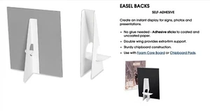 ULINE Self Adhesive Easel Backs - 15", Double Wing - Picture 1 of 4