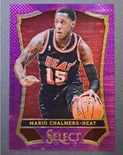 2013-14 Select Mario Chalmers #49 Purple Prizm Pulsar Refractor Heat Serial /99