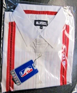 NBA Houston Rockets White Button Up Dress Shirt Short Sleeves by Headmaster - Picture 1 of 4