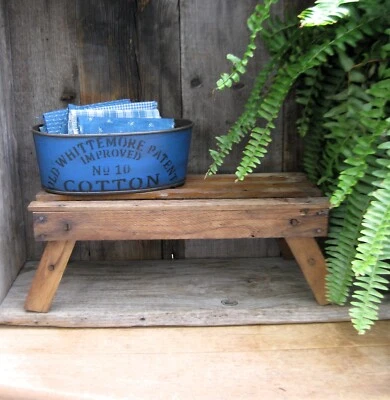 Primitive Early Antique Wood Toy Laundry Wash Bench Original Surface - Image 1 of 4
