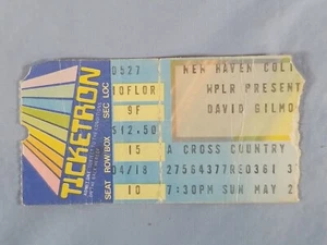 May 5-27-84 1984 DAVID GILMORE Concert Ticket Stub Pink Floyd New Haven Coliseum - Picture 1 of 2