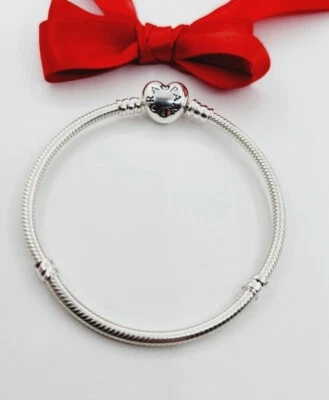 Genuine Pandora Moments Heart Clasp Signature Logo Bracelet #590719 20cm - Image 1 of 4