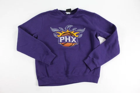 NBA Youth Blue Hoodie Sweater Phoenix Suns 3D Emblem Size Medium 10/12 Cover