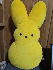 NO TAG Just Born Animal Adventure Peeps Yellow Bunny Rabbit Plush Stuffed 17” - Picture 1 of 3