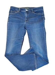 Ralph Lauren Jean Co. Women's Heritage Jeans Med Wash Size 12 Straight Leg  - Picture 1 of 13