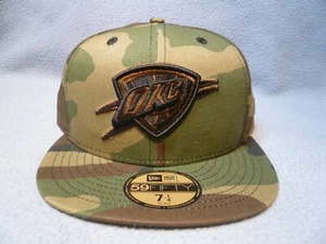 New Era 59fifty Oklahoma City Thunder Fall Prism Camo NEW Fitted cap hat OKC - Picture 1 of 10