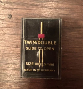 W GERMAN DOUBLE EYE SEWING MACHINE NEEDLE SIZE SIZE 2.5/80 - Picture 1 of 1