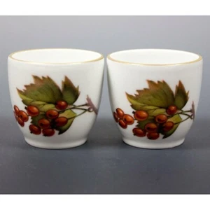 Royal Worcester Eversham Gold Flameproof Porcelain Shot or Saki Cups England - Picture 1 of 6
