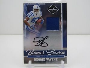 REGGIE WAYNE 2007 LEAF LIMITED GAME USED PATCH AUTOGRAPH AUTO! #18/25! COLTS!