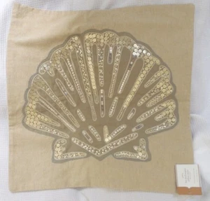 Funda de almohada con carcasa de lentejuelas Pottery Barn Bay 20" cuadrada nueva con etiquetas - Imagen 1 de 2