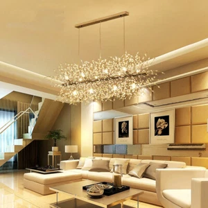 Crystal Pendant Light Gold Kitchen Lamp Luxury Chandelier Lighting Ceiling Light - Picture 1 of 22