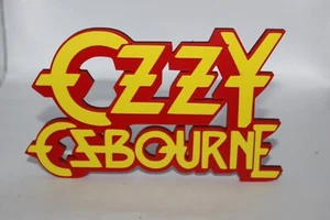 Ozzy Ozbourne 3D gedruckt Logo Schild Wand Schreibtisch Regal Kunst - Bild 1 von 3
