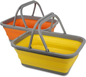 2 Pack Collapsible Sink with 2.25 Gal / 8.5L Each Wash Basin for Washing Dish... - Picture 1 of 1