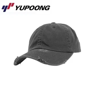 Yupoong Low Profile Cotton Twill Destroyed Baseball Cap Uni/One Size Dunkelgrau