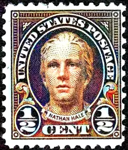US Stamp Postage Collector Novelty Hale Stamp COLOR Fridge Metal Magnet 3 layers - Picture 1 of 4