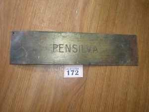 MESSING-PLAKETTE '' PENSILVA '' Cornwall Typenschild - Bild 1 von 1