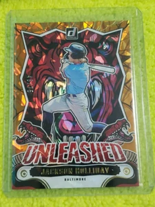 2024 Donruss Baseball Jackson Holliday Unleashed Orange Ice #'d /75 - Picture 1 of 7