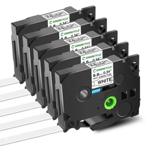 Compatible HSe-221 Heat Shrink Tube Label Tape for Brother PT-E300 PTD700 5Packs - Imagen 1 de 8