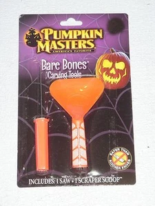 PUMPKIN MASTERS NACKTE KNOCHEN SCHNITZWERKZEUGE Neu in Verpackung, Säge, Schaberschaufel, Halloween Kit - Bild 1 von 6