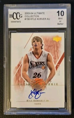 2003-04 Upper Deck Ultimate Collection Kyle Korver Rookie Auto /250 BCCG 10 RC - Image 1 of 2
