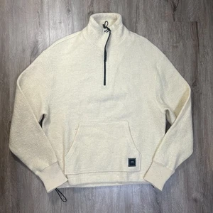 Suéter de Lana Ami Alexandre Mattiussi Beige Crema 1/4 Cremallera Pullover Para Hombre XL AGUJEROS - Imagen 1 de 10