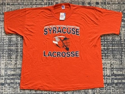 Camiseta deportiva vintage 2004 NCAA Lacrosse National Champions Syracuse Russell Foto 1 de 4