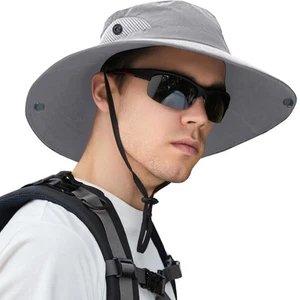 Sun Hats for Men Women, Fishing Bucket Hats, Wide Brim UV Protection Waterpro... - Picture 1 of 8