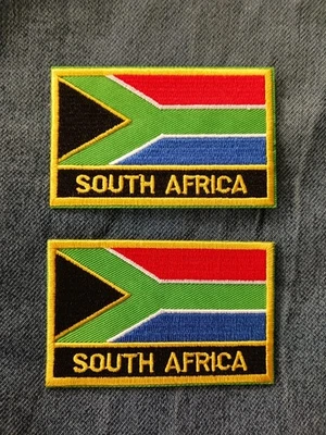 2 Pack of South Africa Country Flag Patches 3" x 2" Two Sew or Iron On Patch - Image 1 of 4