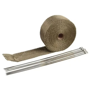 Fiberglass Thermal Tape 5m/Roll Exhaust Pipe Heat Insulation Self-adhesive Wrap - Picture 1 of 24