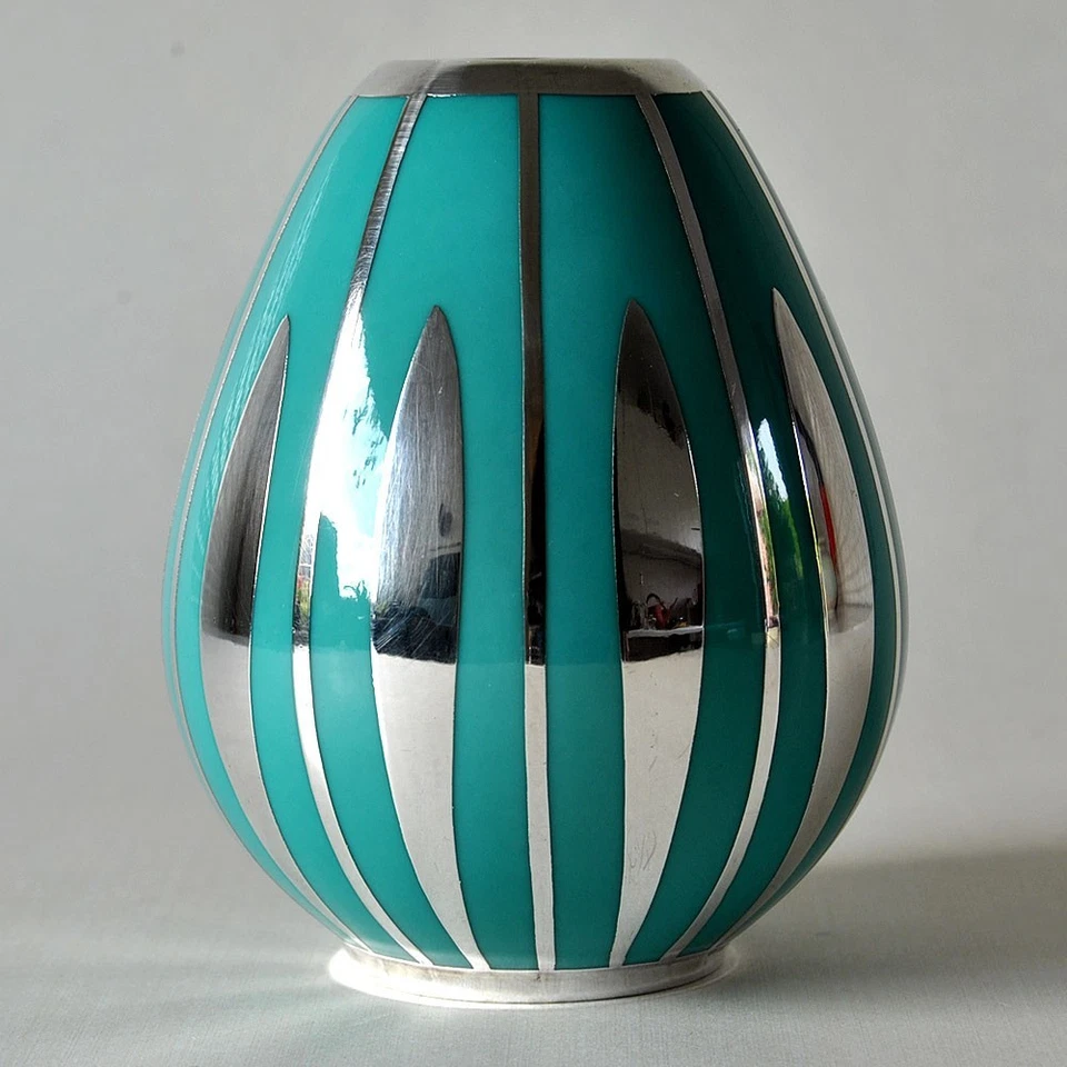 Edelstein OVERLAY-VASE, Spahr 1000, Höhe 10 cm, 50er Jahre - Bild 1 von 4