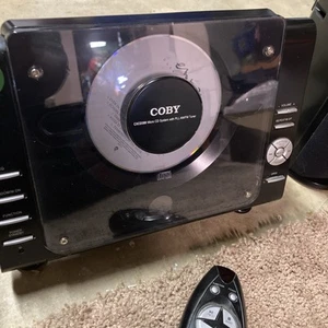 COBY Desk Design Wall Mount 2012 Speaker System CD Player Radio CXCD380 - Used - Picture 1 of 6