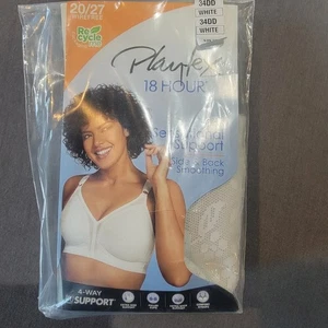 Sujetador Playtex para mujer 18 horas 20/27 soporte sensacional sin cables 34DD blanco nuevo con etiquetas - Imagen 1 de 6