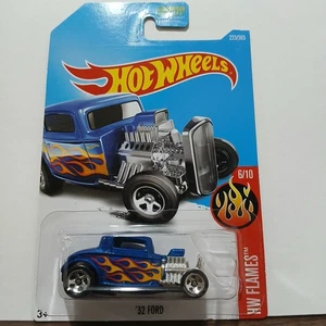 2017 Hot Wheels HW Flames '32 Ford 223/365 Blue 6/10 NISP - Picture 1 of 1