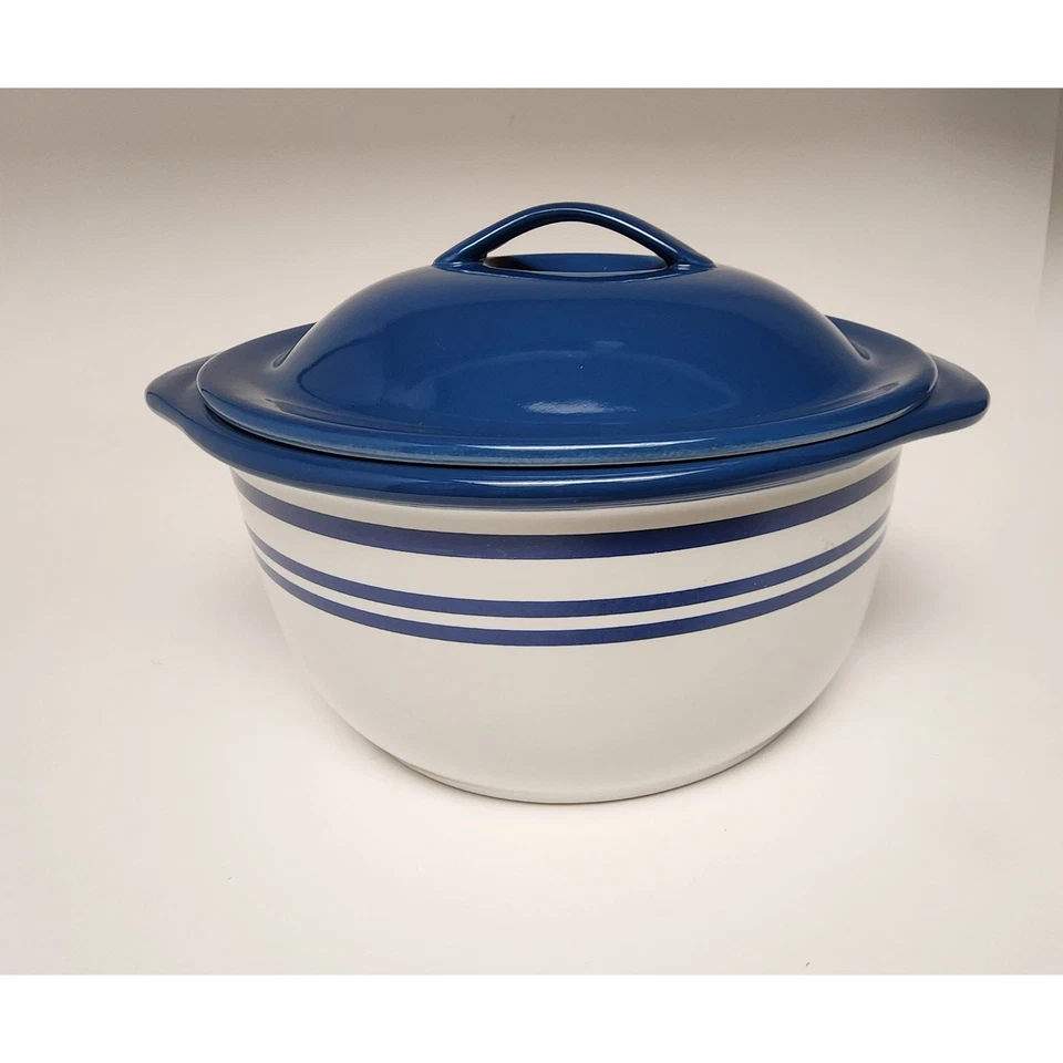 Caçarola coberta Corelle Coordinates Classic Cafe azul 1,5 qt tampa de assadeira - Imagem 1 de 4