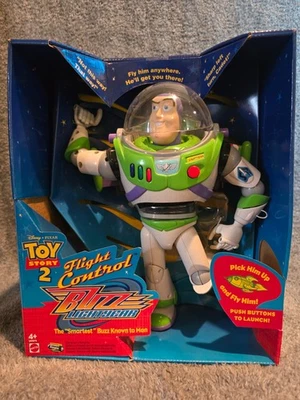 Control de vuelo Buzz Lightyear nuevo en caja Toy Story 2 juguete interactivo raro Mattel Foto 1 de 4