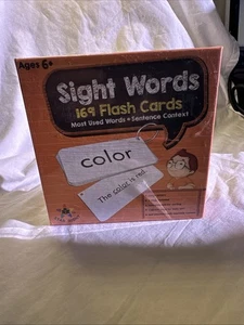 STAR RIGHT Education - 169 Sight Words & Sentences Flash Cards on Ring - NEW! - Imagen 1 de 3